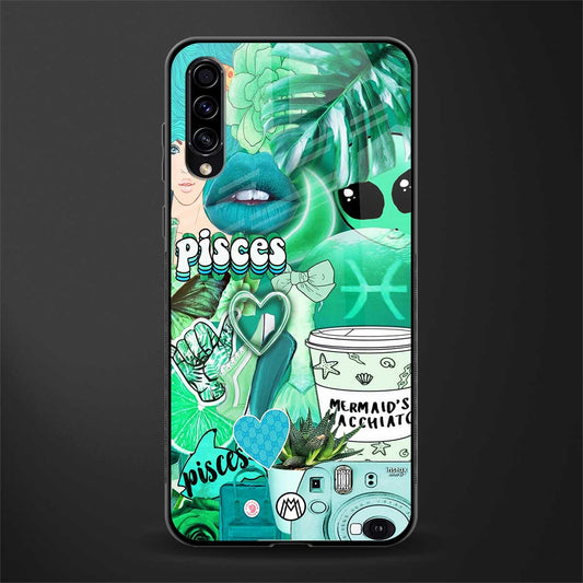 pisces aesthetic collage glass case for samsung galaxy a70 image