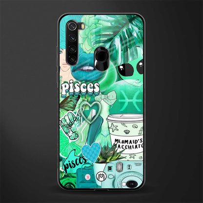pisces aesthetic collage glass case for redmi note 8 image