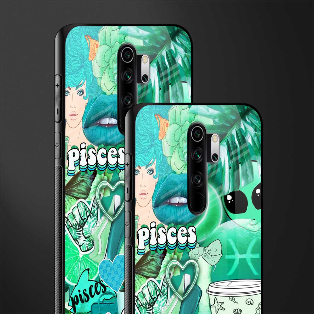 pisces aesthetic collage glass case for redmi note 8 pro image-2