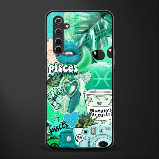 pisces aesthetic collage glass case for realme 6i image