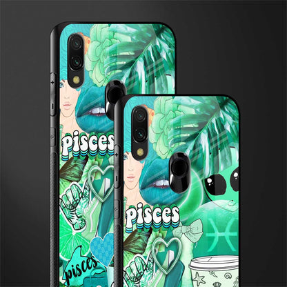 pisces aesthetic collage glass case for redmi y3 image-2
