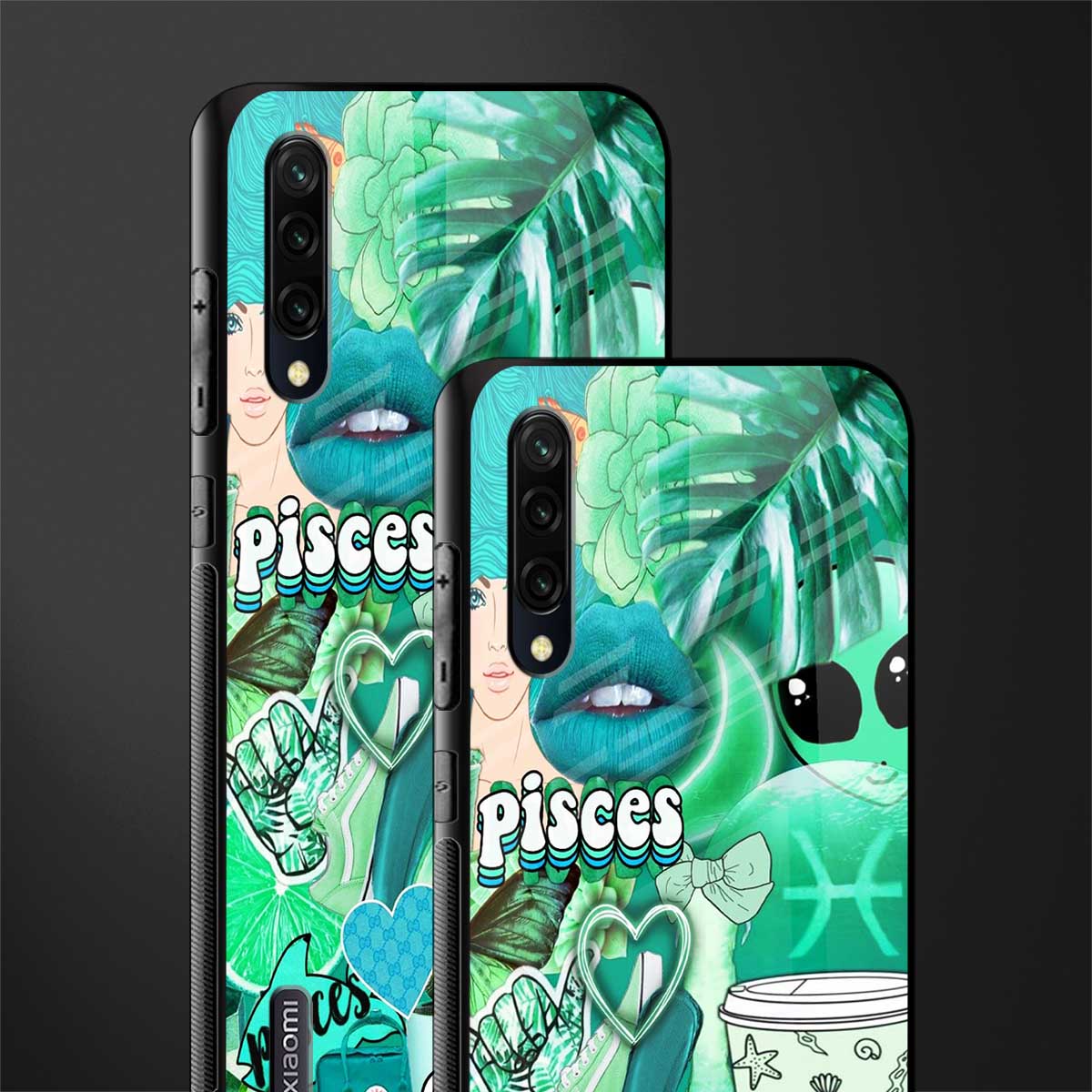 pisces aesthetic collage glass case for mi a3 redmi a3 image-2
