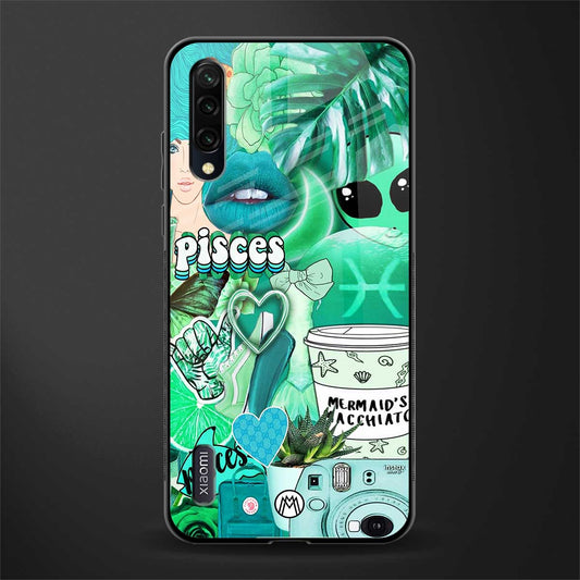 pisces aesthetic collage glass case for mi a3 redmi a3 image