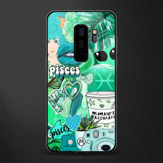 pisces aesthetic collage glass case for samsung galaxy s9 plus image