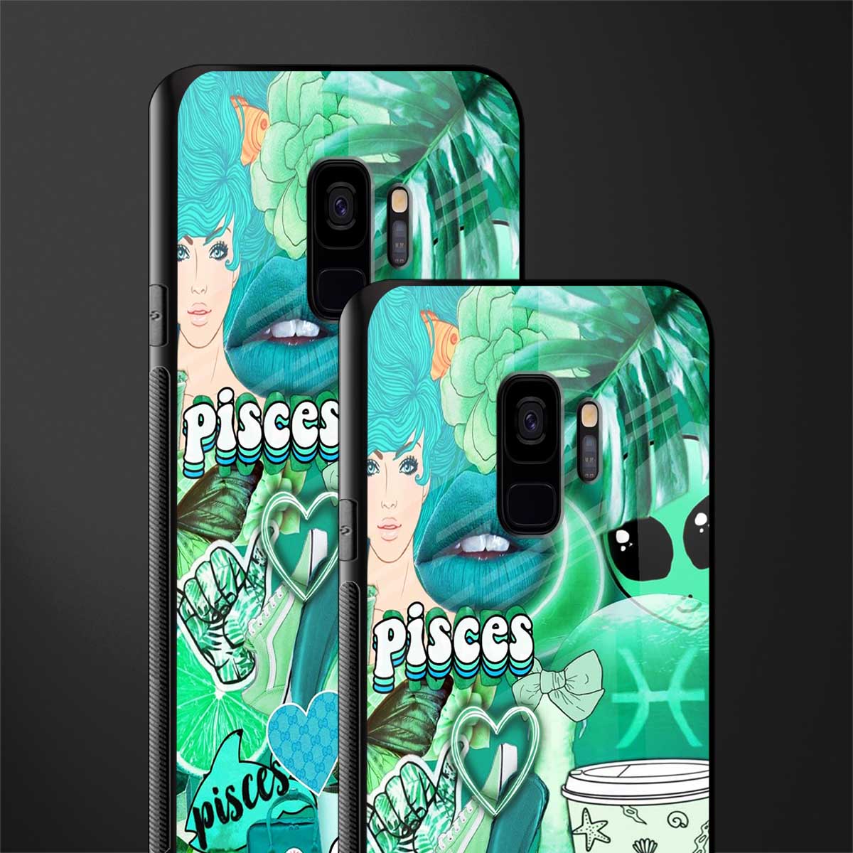 pisces aesthetic collage glass case for samsung galaxy s9 image-2