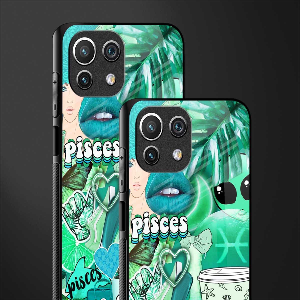 pisces aesthetic collage glass case for mi 11 lite image-2