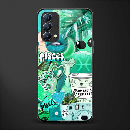 pisces aesthetic collage glass case for oppo f19 image