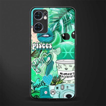 pisces aesthetic collage glass case for oppo reno7 5g image