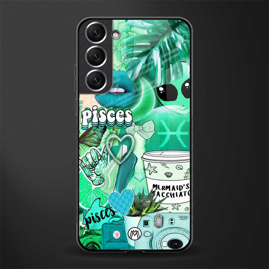 pisces aesthetic collage glass case for samsung galaxy s21 image