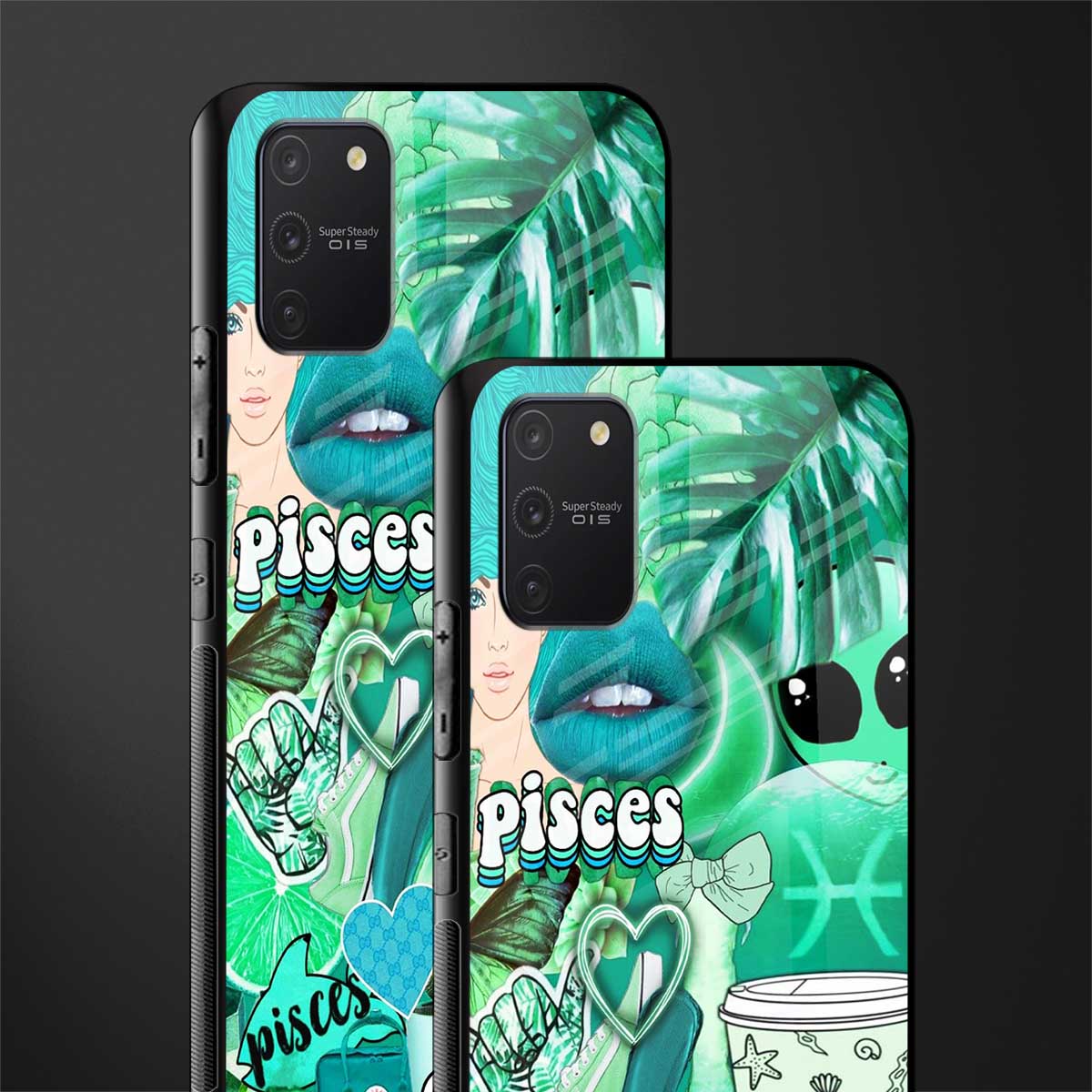 pisces aesthetic collage glass case for samsung galaxy a91 image-2