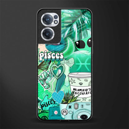 pisces aesthetic collage glass case for oneplus nord ce 2 5g image