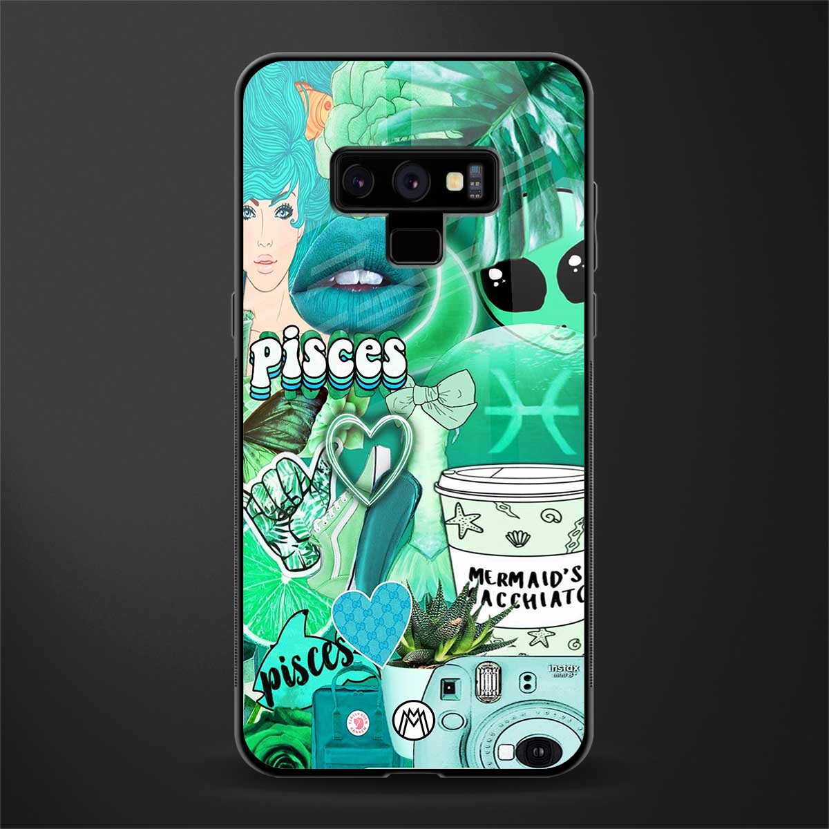 pisces aesthetic collage glass case for samsung galaxy note 9 image