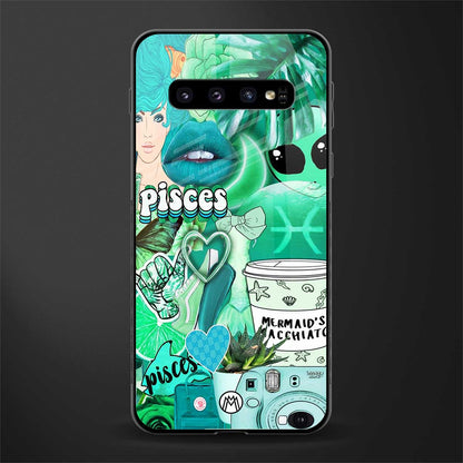 pisces aesthetic collage glass case for samsung galaxy s10 plus image