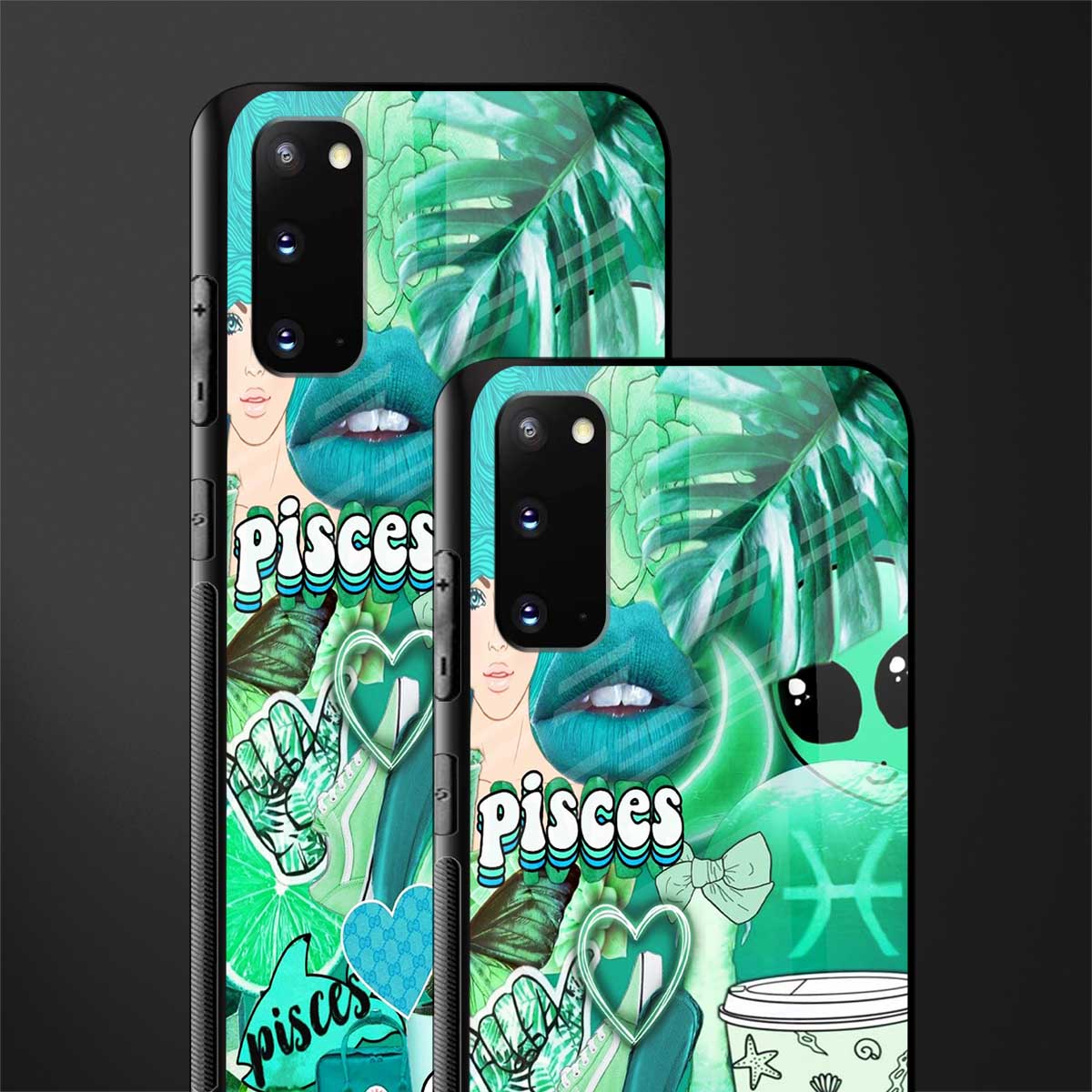 pisces aesthetic collage glass case for samsung galaxy s20 image-2