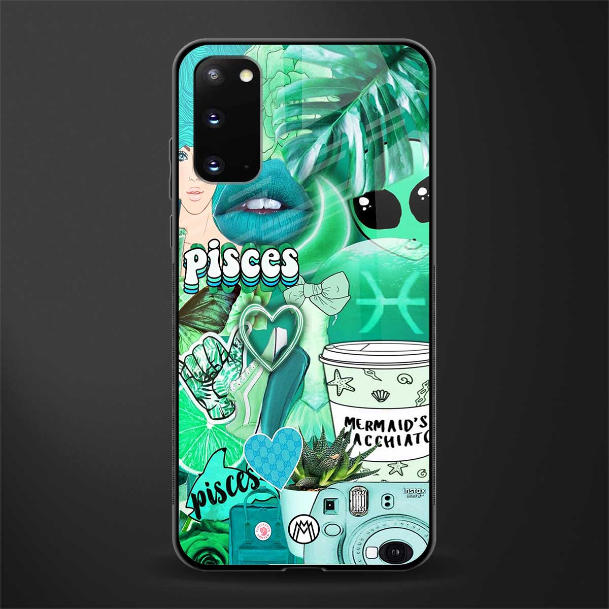 pisces aesthetic collage glass case for samsung galaxy s20 image