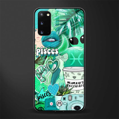 pisces aesthetic collage glass case for samsung galaxy s20 image
