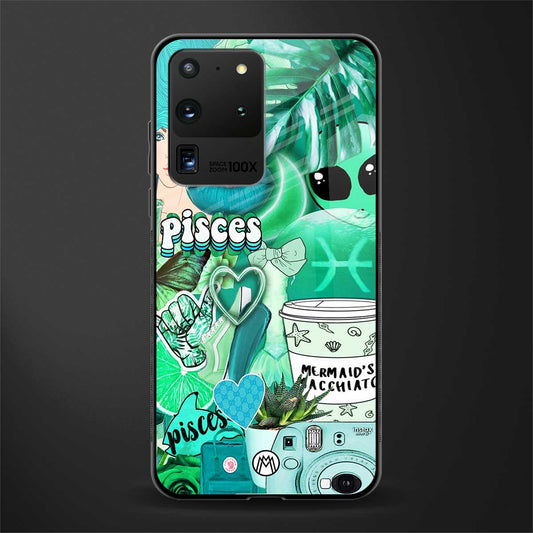 pisces aesthetic collage glass case for samsung galaxy s20 ultra image