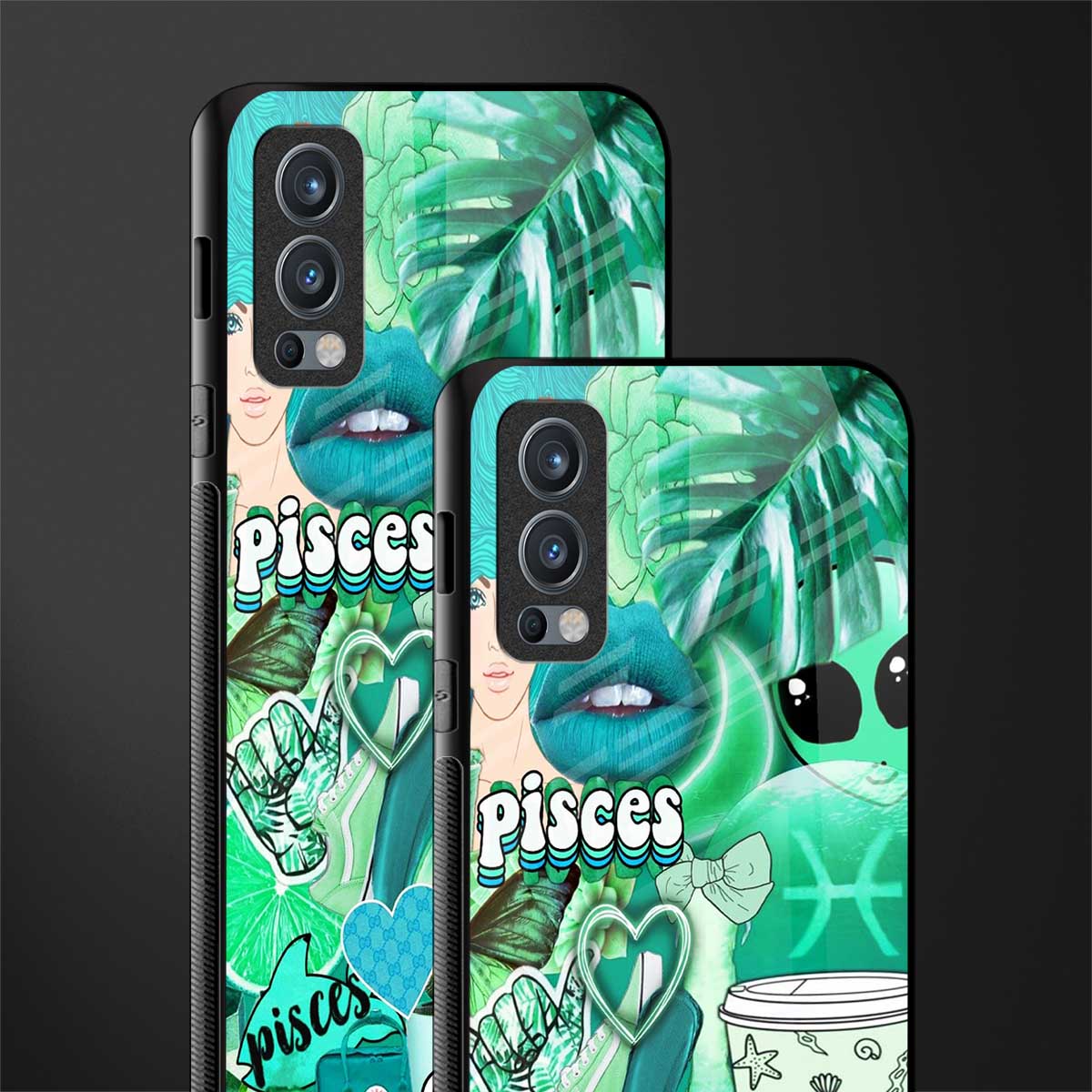 pisces aesthetic collage glass case for oneplus nord 2 5g image-2
