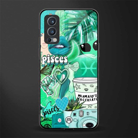 pisces aesthetic collage glass case for oneplus nord 2 5g image