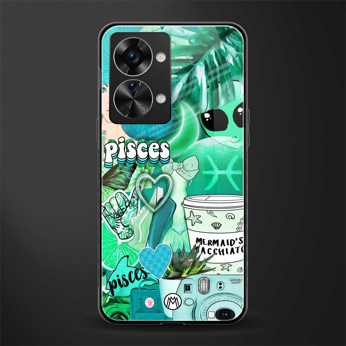 pisces aesthetic collage glass case for phone case | glass case for oneplus nord 2t 5g