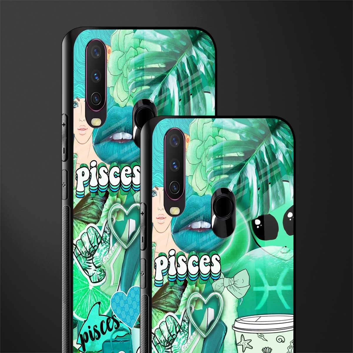 pisces aesthetic collage glass case for vivo y17 image-2