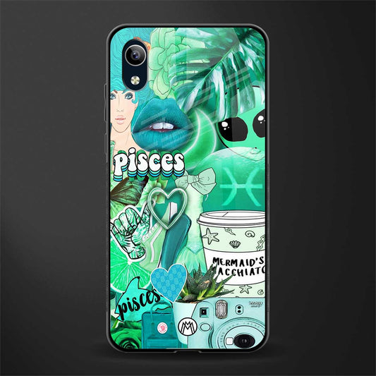 pisces aesthetic collage glass case for vivo y1s without fingerprint image