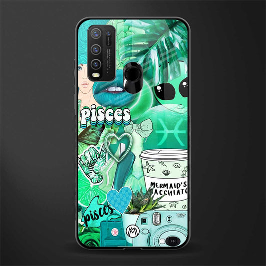 pisces aesthetic collage glass case for vivo y30 image