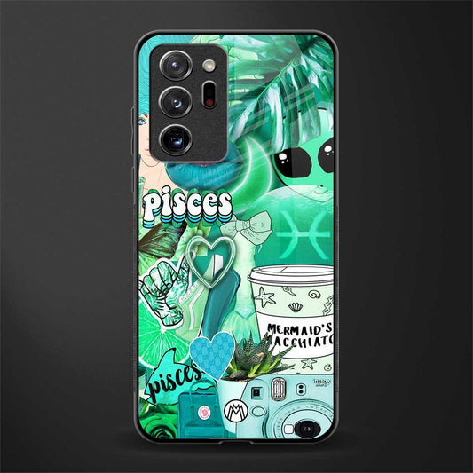 pisces aesthetic collage glass case for samsung galaxy note 20 ultra 5g image