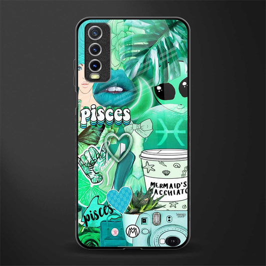 pisces aesthetic collage glass case for vivo y20 image