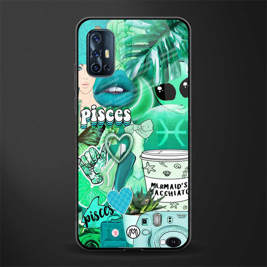pisces aesthetic collage glass case for vivo v17 image