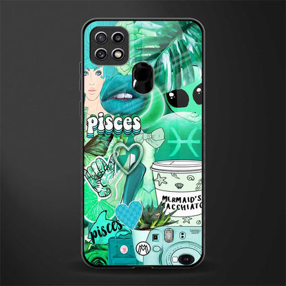 pisces aesthetic collage glass case for oppo a15 image