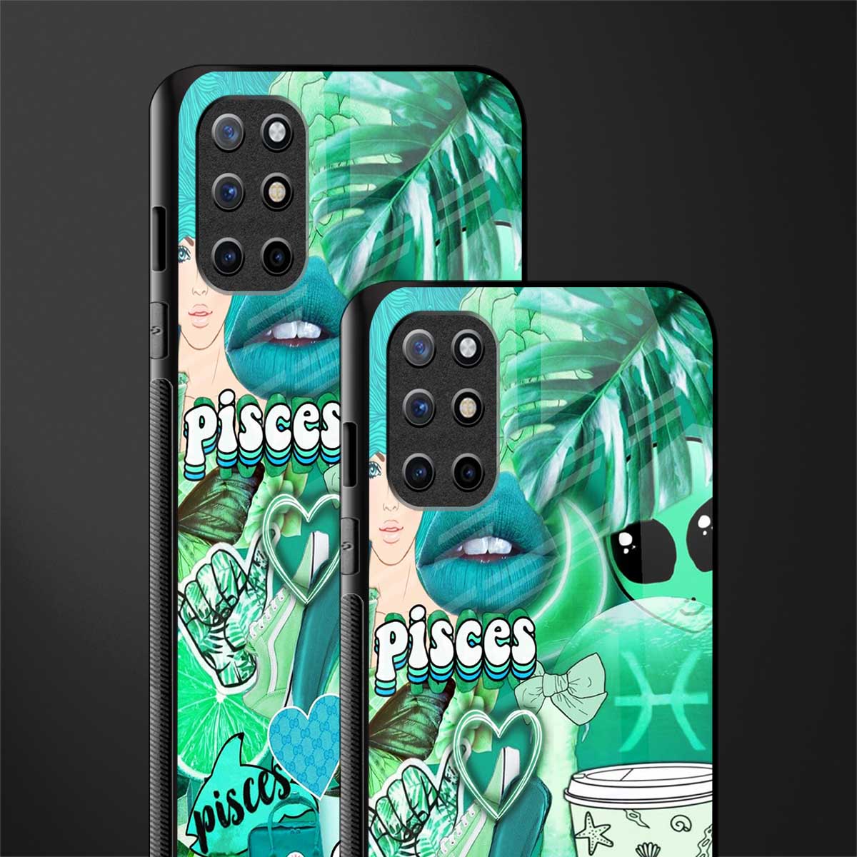 pisces aesthetic collage glass case for oneplus 8t image-2