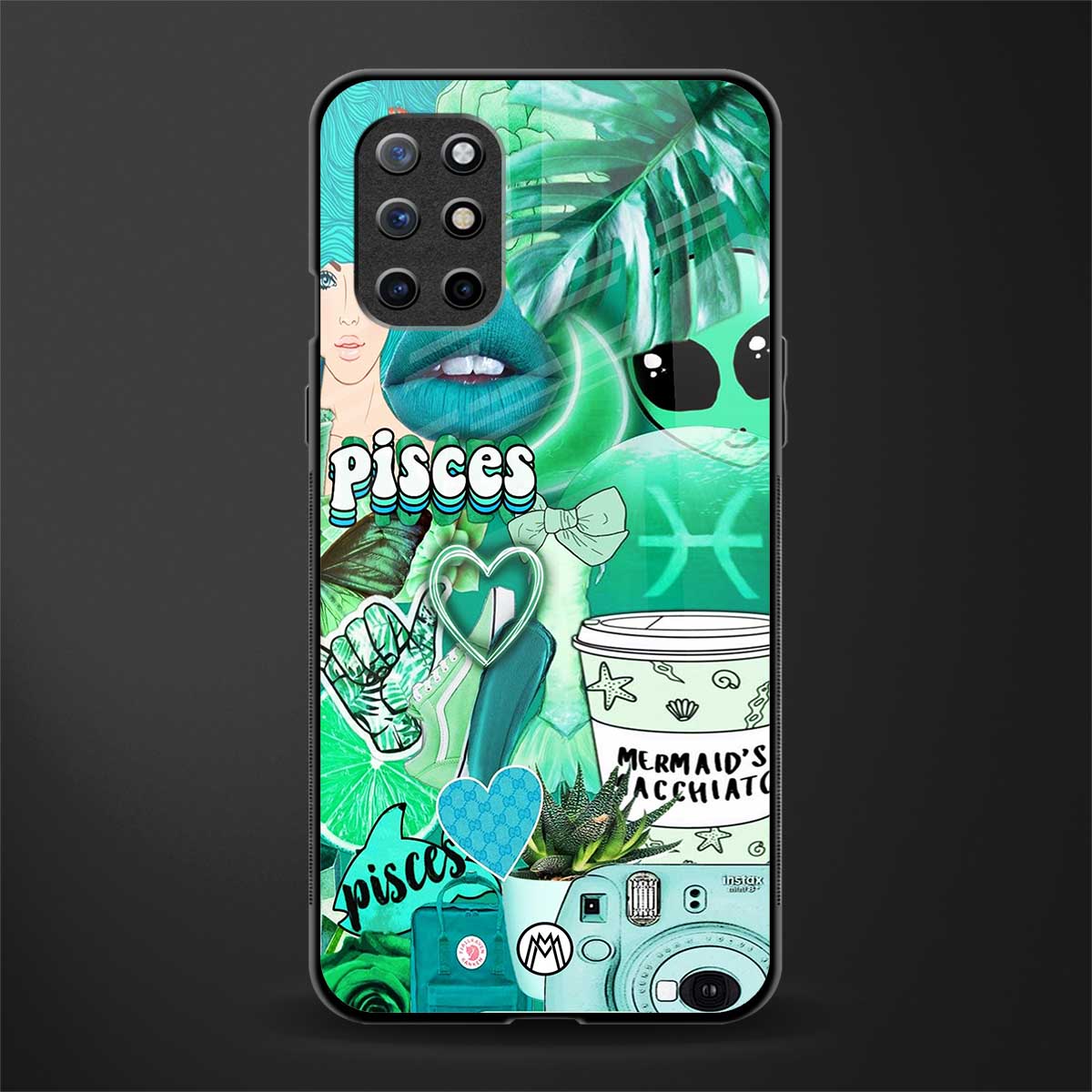 pisces aesthetic collage glass case for oneplus 8t image
