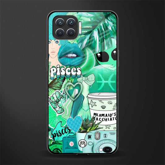 pisces aesthetic collage glass case for oppo f17 image