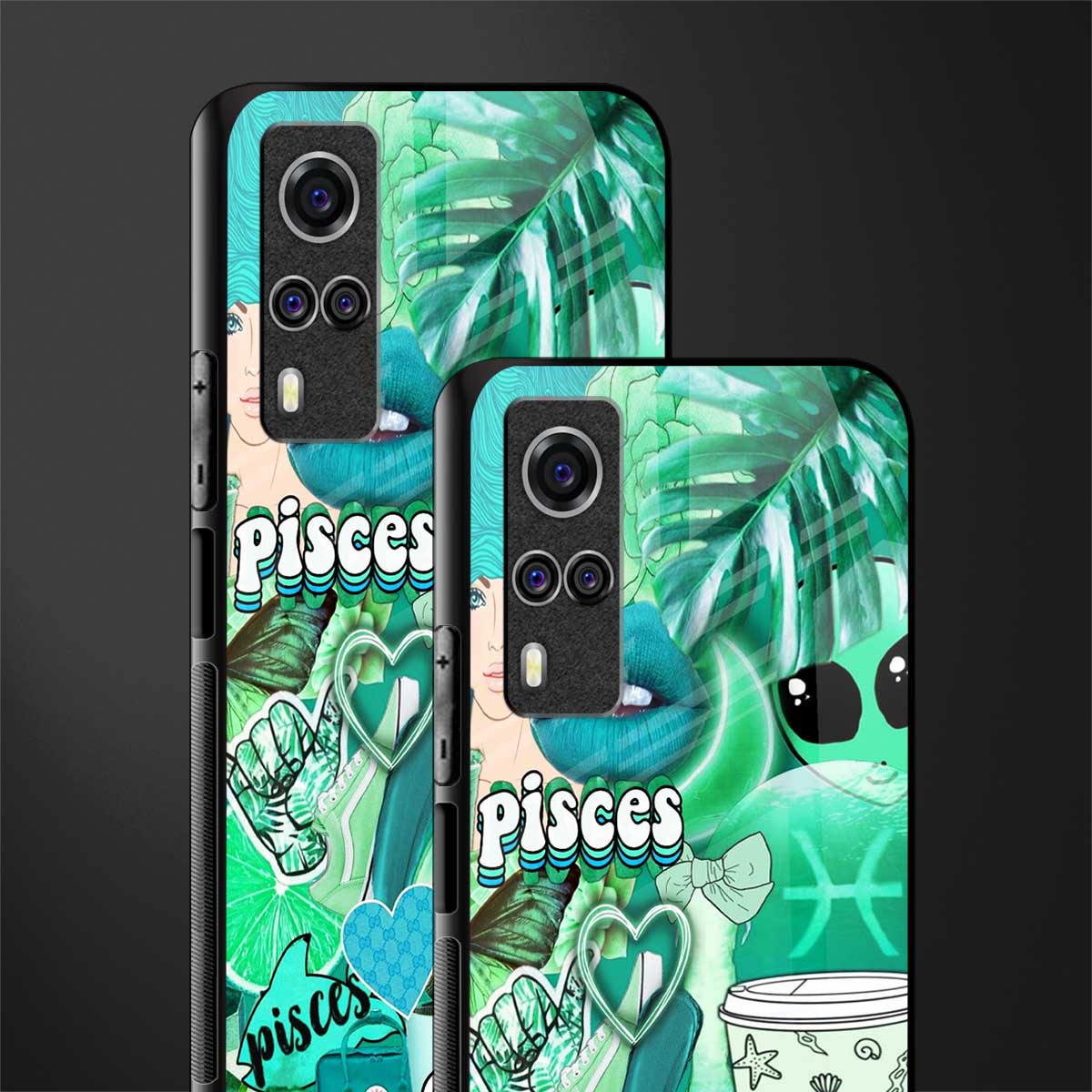 pisces aesthetic collage glass case for vivo y51 image-2