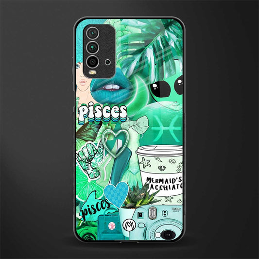 pisces aesthetic collage glass case for redmi 9 power image