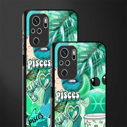pisces aesthetic collage glass case for redmi note 10s image-2