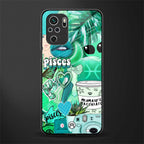 pisces aesthetic collage glass case for redmi note 10 image