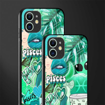 pisces aesthetic collage glass case for iphone 12 mini image-2