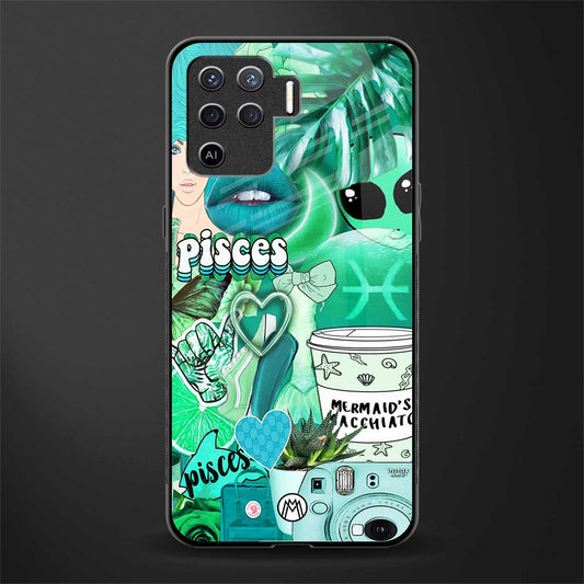 pisces aesthetic collage glass case for oppo f19 pro image