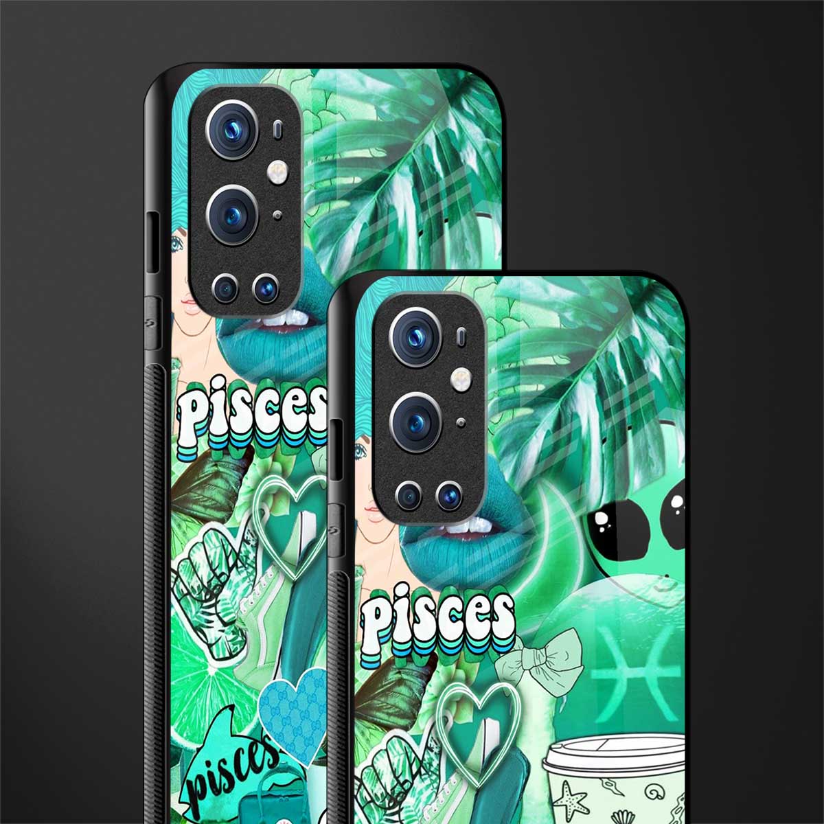 pisces aesthetic collage glass case for oneplus 9 pro image-2
