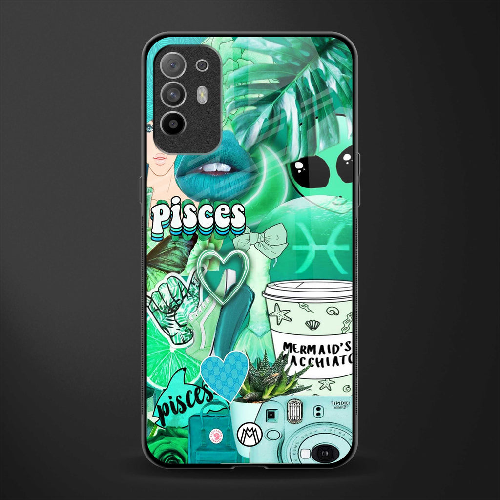 pisces aesthetic collage glass case for oppo f19 pro plus image