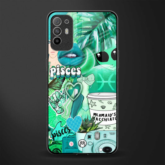pisces aesthetic collage glass case for oppo f19 pro plus image