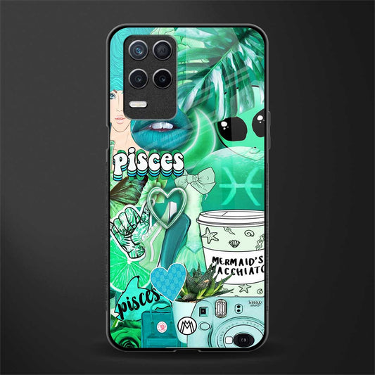 pisces aesthetic collage glass case for realme narzo 30 5g image