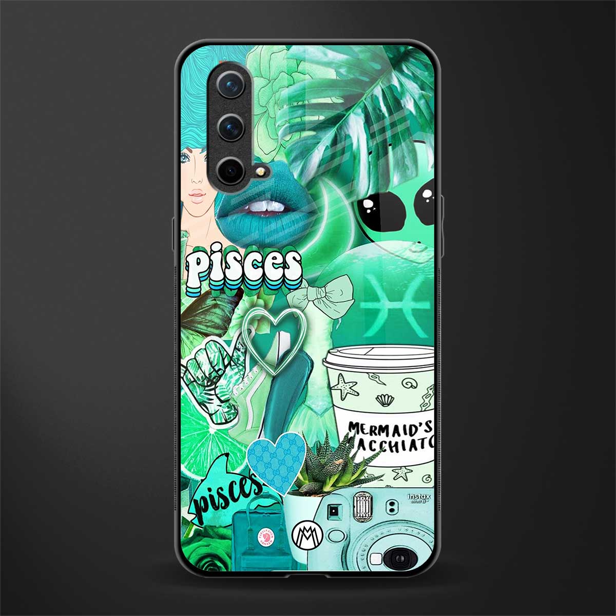 pisces aesthetic collage glass case for oneplus nord ce 5g image