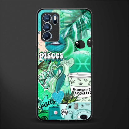 pisces aesthetic collage glass case for oppo reno6 5g image