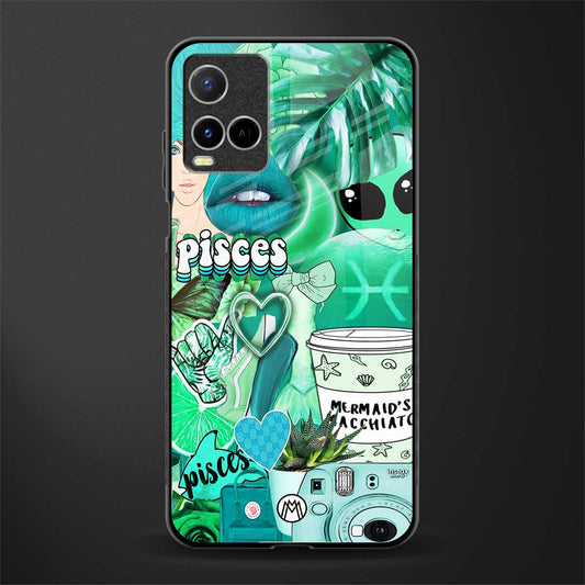 pisces aesthetic collage glass case for vivo y33s vivo y33t image