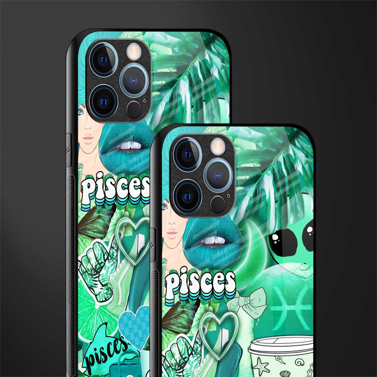 pisces aesthetic collage glass case for iphone 12 pro max image-2