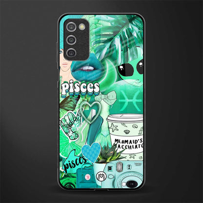 pisces aesthetic collage glass case for samsung galaxy a03s image