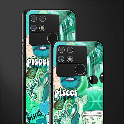 pisces aesthetic collage back phone cover | glass case for realme narzo 50a